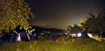 Zelten auf dem Festivalgelände